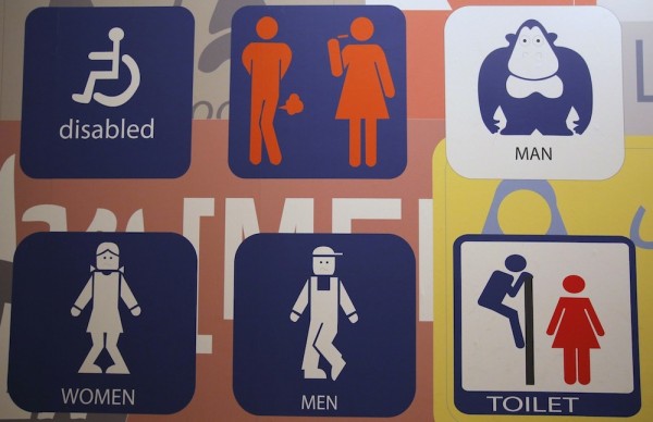 Signs for toilets from around the world are displayed at The Plumbing Museum in Watertown, Masss. This could be the new place to charge a phone.