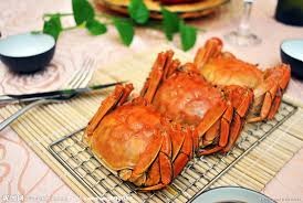 Man tempt with crabs. 