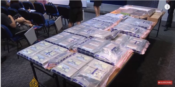 The 95-kg of cocaine confiscated by Hong Kong authorities.