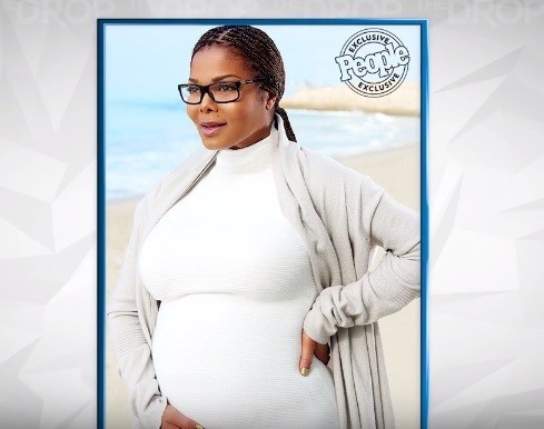 Janet Jackson shows off her baby bump at People Magazine.