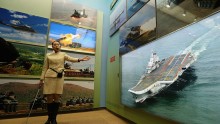 A photo of China's first aircraft carrier