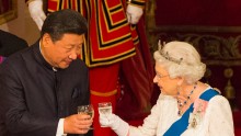 Chinese President Xi Jinping and Queen Elizabeth