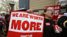 U.S. Protests for Increase in Minimum Wage for Fast Food Chain Workers