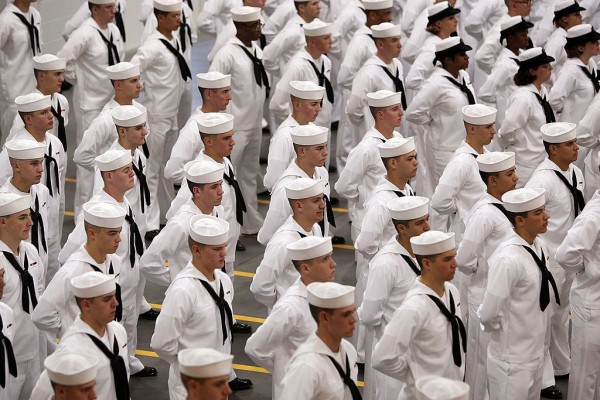 Recruits Train at Great Lakes Navy Boot Camp
