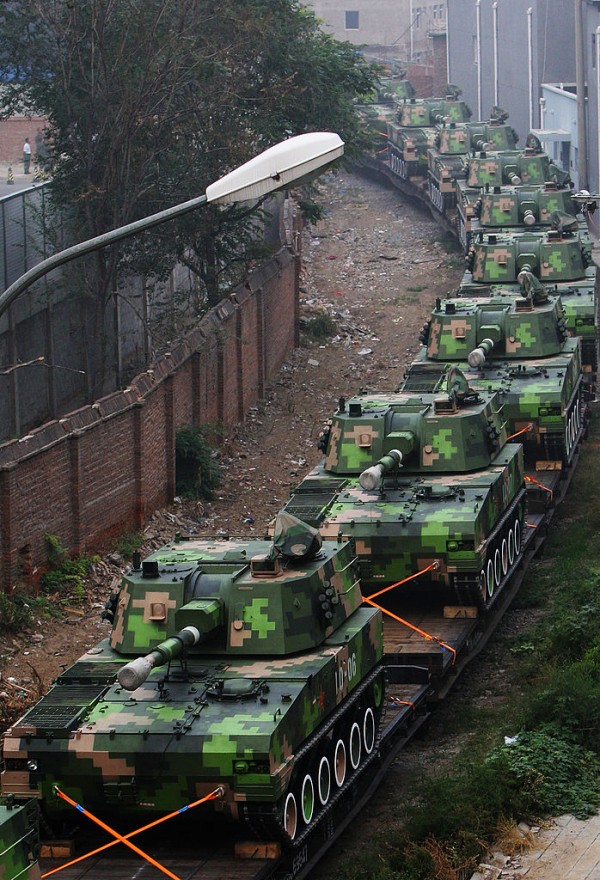 The army machineries were taken by Hong Kong officials as they were being transferred from Taiwan to Singapore