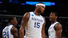 Former Kentucky players (from L to R) Eric Bledsoe, DeMarcus Cousins, and John Wall