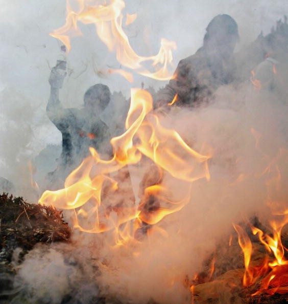 A Tibetan man has set himself on fire while protesting against Chinese rule in Tibet.