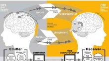 An image showing how the research on telepathic experiment was set up.