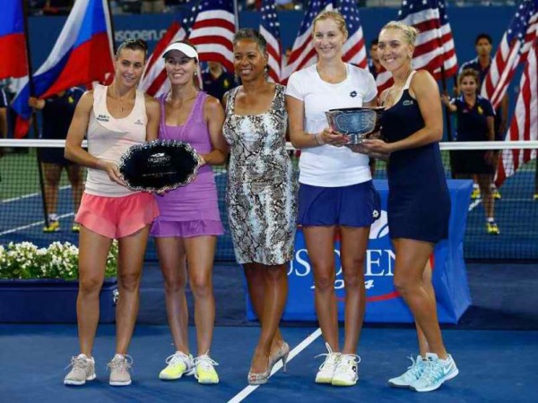 Ekaterina Makarova and Elena Vesnina won their finals match against Martina Hingis Flavia Pennetta to capture their first women’s doubles crown at the U.S. Open in Flushing Meadows