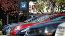 The General Motors logo is displayed at Boardwalk Chevrolet on November 9, 2011 in Redwood City, California. 