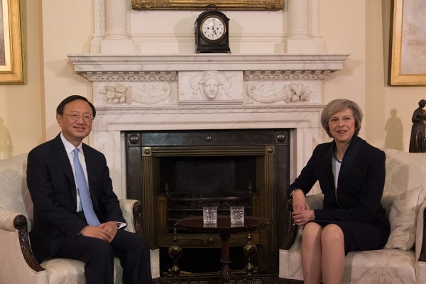 Theresa May Meets With Chinese Councillor Yang Jiechi