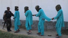Captured Daesh members in Afghanistan