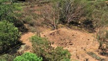 Meteorite crater.