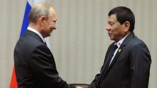 Philippine president Rodrigo Duterte and his Russian counterpart Vladimir Putin