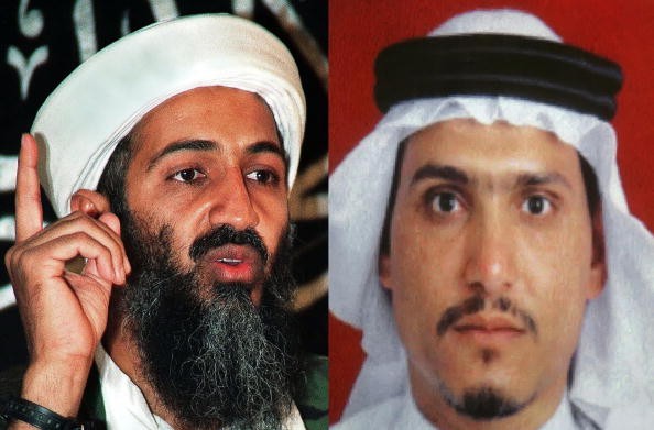A composite showing Osama bin Laden and his son Hamza