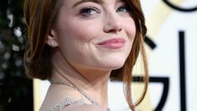 Emma Stone at the 74th Annual Golden Globe Awards