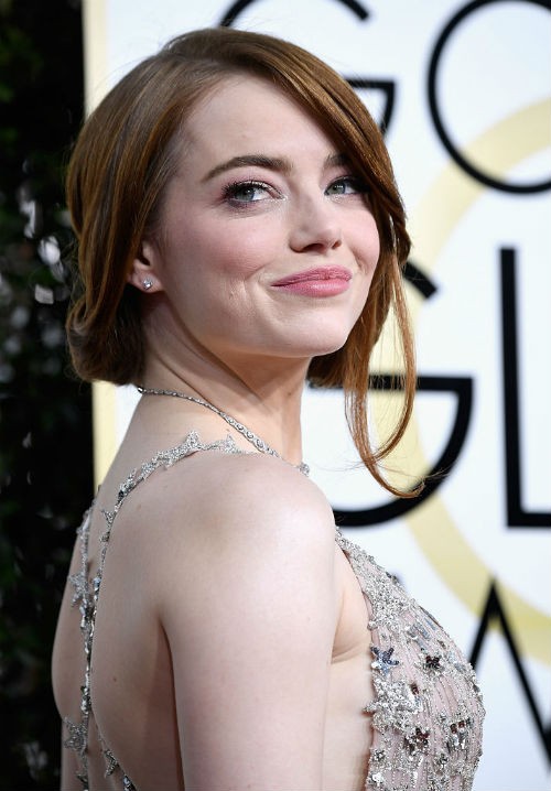 Emma Stone at the 74th Annual Golden Globe Awards