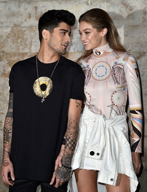 Gigi Hadid and Zayn Malik at Paris Fashion Week