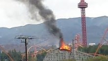 Famous Colossus Roller Coaster Ride Catches Fire