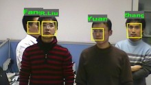 An example of facial recognition technology