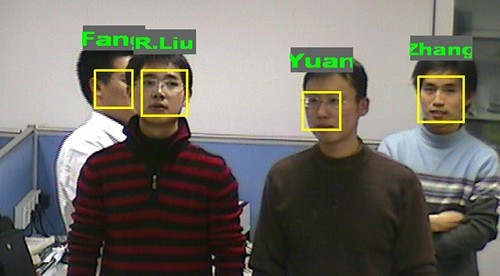 An example of facial recognition technology