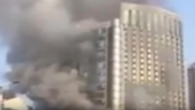 Fire Explodes in Nanchang Hotel. 