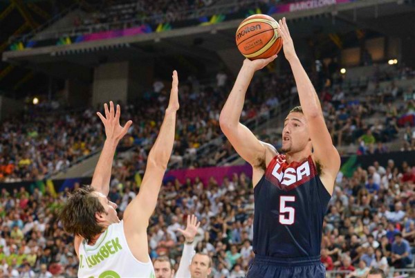 Klay Thompson led Team USA with 20 points to beat Slovenia and advance to the semi-finals of the FIBA Basketball World Cup