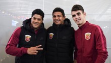 Shanghai SIPG imports (from L to R) Hulk, Elkeson, and Oscar