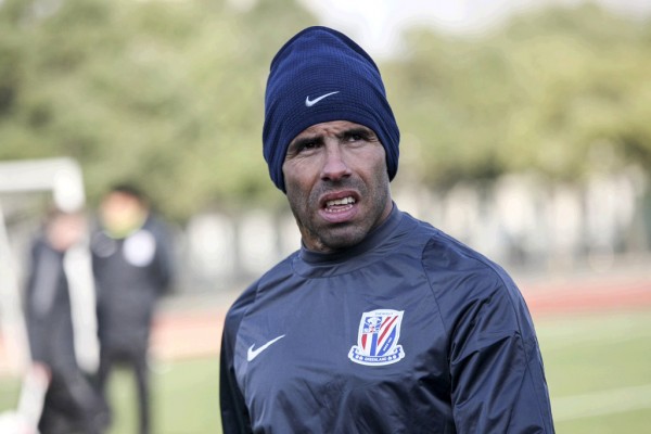 Shanghai Shenhua striker Carlos Tevez