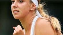 Top seed Sabine Lisicki crushed Grace Min of the United States and advanced to the quarter-finals of the Prudential Hong Kong Tennis Open