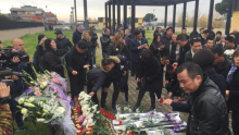 Mourners pay tribute to Chinese student Zhang Yao who was studying in Rome when she was apparently hit by a train.