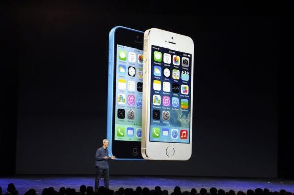 Apple CEO Tim Cook speaks at the launch of the iPhone 6 and 6 Plus