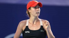 Alize Cornet of France is the only seeded player left at the Guangzhou International Women’s Open in China 