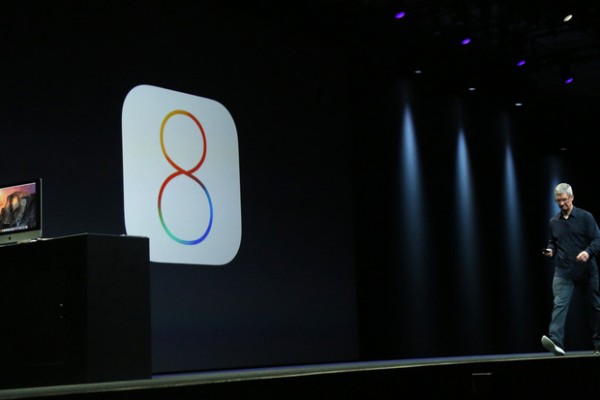Apple CEO Tim Cook introduces iOS8 beta in June at Apple's WWDC 2014 event