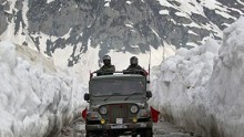 Chinese troops patrol the LAC around Ladakh.