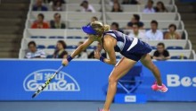 Canadian star Eugenie Bouchard defeated Alize Cornet at the first edition of the Wuhan Open in China
