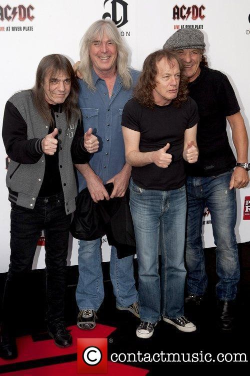 Malcolm Young [L] with the rest of AC/DC
