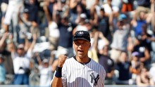 Derek Jeter ended his final Yankees home game in dramatic fashion.