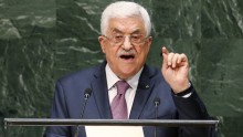 Palestinian President Mahmoud Abbas at the 69th United Nations General Assembly at the United Nations Headquarters, New York, September 26, 2014.