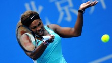 World No. 1 Serena Williams fought back 0-5 in the first set and won the match against Spanish qualifier Silvia Soler Espinosa at the China Open in Beijing