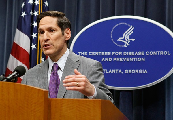 Centers for Disease Control and Prevention (CDC) Director, Dr. Thomas Frieden, speaks at the CDC headquarters in Atlanta, Georgia September 30, 2014.