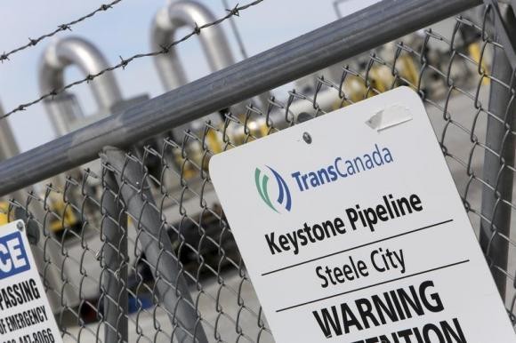 A TransCanada Keystone Pipeline station outside Steele City, Nebraska March 10, 2014.