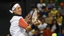 U.S. Open finalist Kei Nishikori advanced to the quarterfinals of the Rakuten Japan Open Tennis Championships in Tokyo