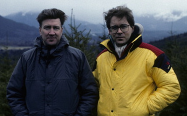 David Lynch, left, and Mark Frost, right; the guys behind "Twin Peaks."