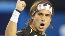 Fifth seeded David Ferrer escaped a threat from Slovakian Martin Klizan at the Shanghai Rolex Masters in China 