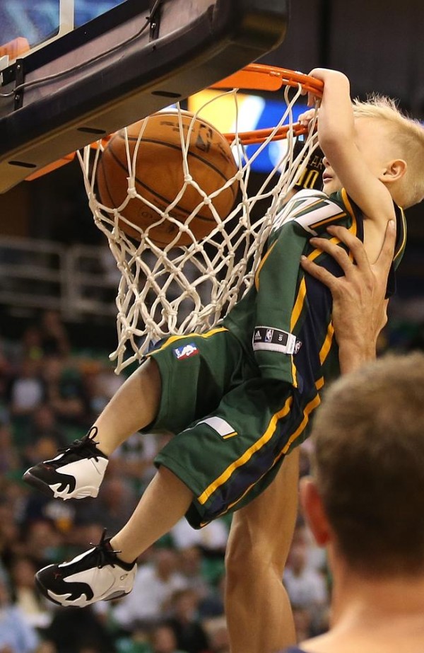 JP Gibson with a Thunderous Slam Dunk in the Utah Jazz scrimmage