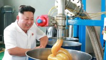One of Kim Jong-un's last appearance before disappearing from public view: A trip to the Chonji Lubricant Factory.