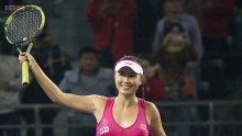 U.S. Open semifinalist Peng Shuai outlasted Ajla Tomljanovic of Croatia in three sets in the inaugural Tianjin Open in China
