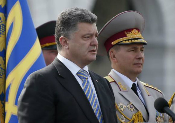 Petro Poroshenko and Valery Heletey