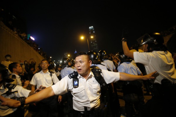 Hong Kong protesters at Occupy Central